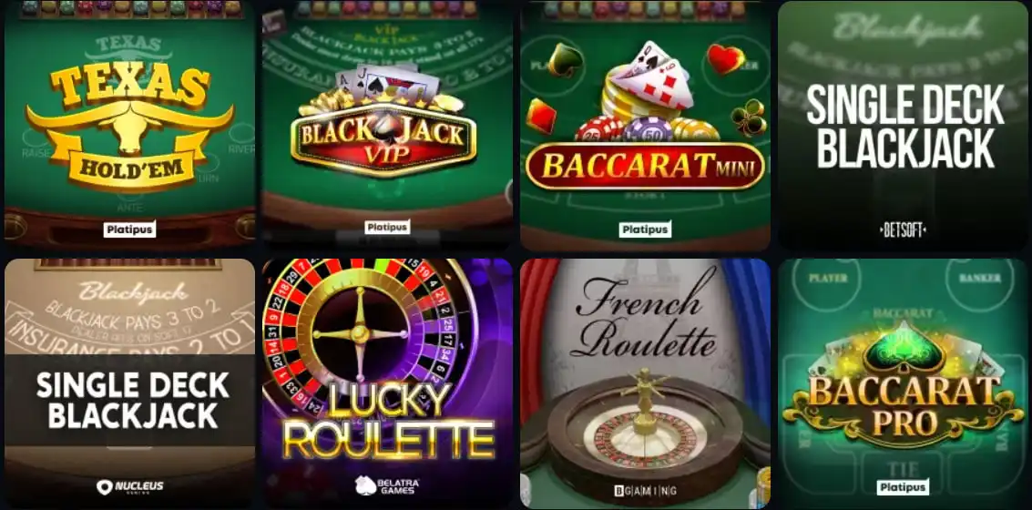 Online table games